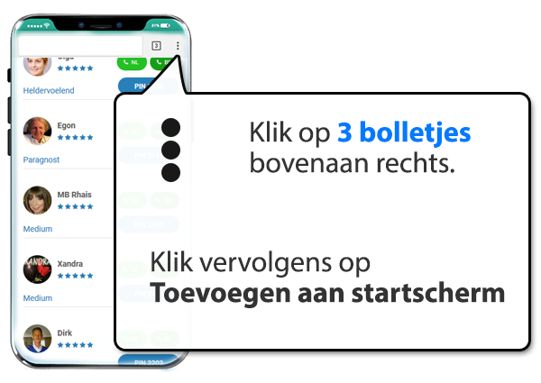 android: Tarotlezen.nl instellen als app op Mobiel