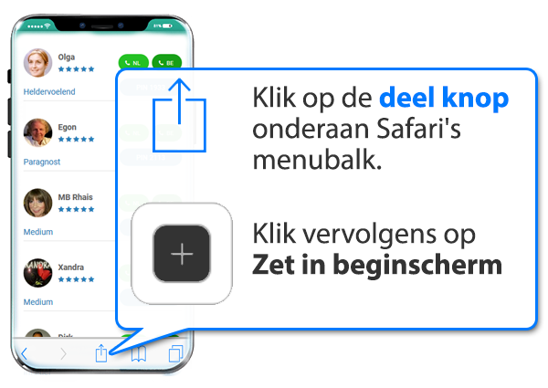 iphone en ipad: Tarotlezen.nl als app instellen op Mobiel